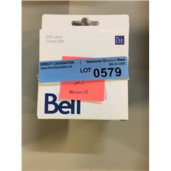 BELL SIM CARDS X 25