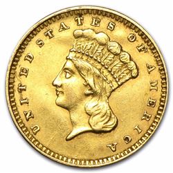 $1 Indian Head Gold Type 3 Coin minted Years 1856-1889 OVER 150 YEARS OLD