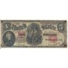 Image 1 : 1907 $5.00 Legal Tender Andrew Jackson/Woodchopper VG
