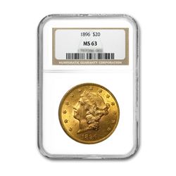 1896 $20 Liberty NGC MS63