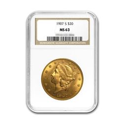 1907-S $20 Liberty NGC MS63