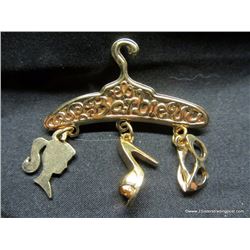 Barbie Gold Colored AVON Charm Pin