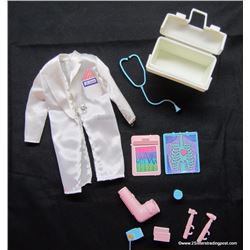 Late 1980's Dr. Barbie Lab Coat & Accessories