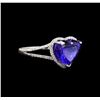 Image 1 : 14KT White Gold 3.07 ctw Tanzanite and Diamond Ring