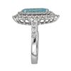 Image 2 : 1.65 ctw Paraiba Tourmaline and Diamond Ring - 18KT White Gold