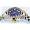 Image 3 : Rolex Two-Tone Blue Vignette Diamond and Sapphire DateJust Ladies Watch