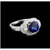 Image 1 : 14KT White Gold 2.58 ctw Sapphire and Diamond Ring