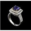 Image 4 : 14KT White Gold 2.99 ctw Sapphire and Diamond Ring