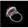 Image 3 : GIA Cert 5.86 ctw Ruby and Diamond Ring - 14KT White Gold