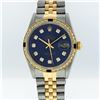 Image 1 : Rolex 18K Two-Tone 1.00 ctw Diamond and Sapphire DateJust Men's Watch