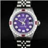 Image 1 : Rolex Stainless Steel Purple Diamond and Ruby DateJust Watch