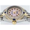 Image 2 : Rolex Two-Tone Pink MOP Ruby and Sapphire Diamond DateJust Ladies Watch