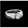 Image 1 : 1.28 ctw Diamond Ring - Platinum