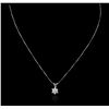 Image 2 : 14KT White Gold 0.80 ctw Diamond Pendant With Chain