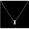 Image 1 : 14KT White Gold 0.25 ctw Diamond Pendant With Chain