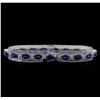 Image 2 : 14KT White Gold 11.80 ctw Sapphire and Diamond Bracelet