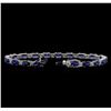 Image 3 : 14KT White Gold 11.80 ctw Sapphire and Diamond Bracelet