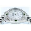 Image 2 : Rolex Stainless Steel MOP Diamond and Emerald DateJust Ladies Watch