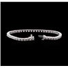 Image 3 : 4.70 ctw Diamond Tennis Bracelet - 14KT White Gold