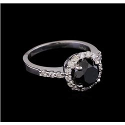 2.80 ctw Black Diamond Ring - 14KT White Gold