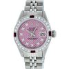 Image 1 : Rolex Stainless Steel VVS Diamond and Ruby DateJust Ladies Watch