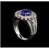 Image 4 : 14KT White Gold 3.31 ctw Tanzanite and Diamond Ring