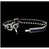 Image 4 : 6.97 ctw Sapphire and Diamond Bracelet - 18KT White Gold