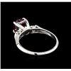 Image 3 : 1.50 ctw Ruby and Diamond Ring - 14KT White Gold