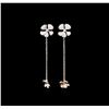 Image 1 : 0.32 ctw Diamond Earrings - 14KT Two-Tone Gold