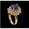 Image 4 : 2.72 ctw Tanzanite and Diamond Ring - 14KT Rose Gold