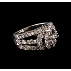 14KT White Gold 0.80 ctw Diamond Ring