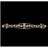 Image 1 : 18KT Two-Tone Gold 1.00 ctw Diamond Pin