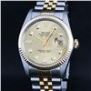 Image 1 : Rolex Two-Tone Champagne Diamond DateJust Men's Watch