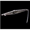 Image 2 : 1.36 ctw Diamond Pin - 18KT White Gold and Platinum