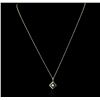 Image 2 : 14KT Yellow Gold 0.02 ctw Diamond Pendant With Chain