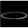 Image 2 : 0.95 ctw Diamond Bangle Bracelet - 14KT White Gold