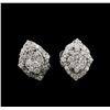 0.54 ctw Diamond Earrings - 14KT White Gold