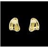 Image 1 : Asymmetric Nugget Post Earrings - Gold Plated