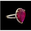 Image 1 : 14KT Yellow Gold 5.42 ctw Ruby and Diamond Ring