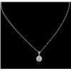 Image 2 : 14KT White Gold 1.25 ctw Diamond Pendant With Chain