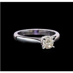 14KT White Gold 0.80 ctw Oval Cut Diamond Solitaire Ring