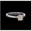 Image 1 : 14KT White Gold 0.80 ctw Oval Cut Diamond Solitaire Ring