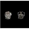 Image 1 : 14KT White Gold 0.59 ctw Diamond Stud Earrings