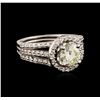 Image 1 : 14KT White Gold 1.93 ctw Diamond Ring