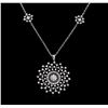 Image 2 : 0.78 ctw Diamond Necklace - 14KT White Gold