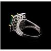 Image 3 : 14KT Two-Tone Gold 2.53 ctw Emerald and Diamond Ring