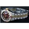 Image 2 : Rolex Two-Tone Red Vignette Diamond and Ruby DateJust Ladies Watch