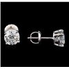 Image 2 : 1.45 ctw Diamond Stud Earrings - 14KT White Gold