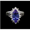 Image 2 : 14KT White Gold 2.76 ctw Tanzanite and Diamond Ring