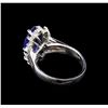 Image 3 : 14KT White Gold 2.76 ctw Tanzanite and Diamond Ring